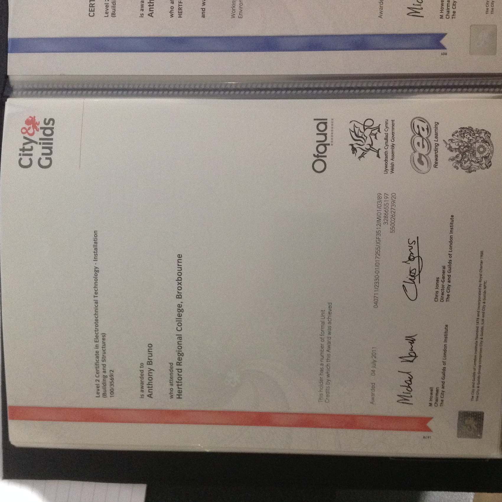 Certificates